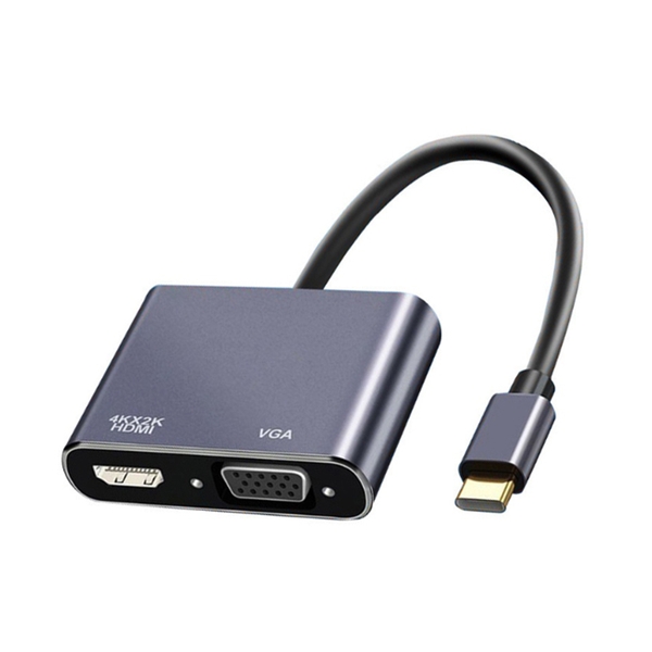 Hub adapter từ cổng USB-C 3.1 chuyển qua HDMI/VGA mẫu xịn hỗ trợ 4K30Hz HL261