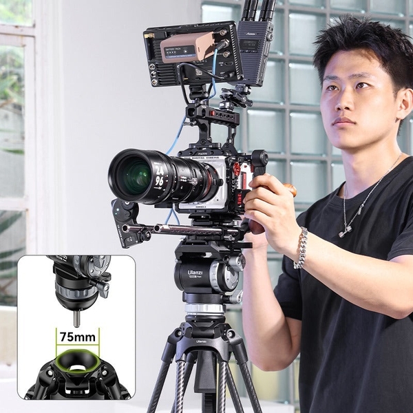 Bộ tripod chuyên nghiệp VideoFast Heavy Duty Tripod Ulanzi T046 chất liệu Carbon Fiber cao cấp chính hãng