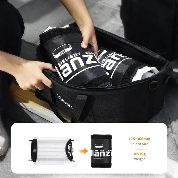 Bộ đèn ống dạng túi khí cầm tay Ulanzi AL60 gập gọn tiện lợi 60W hỗ trợ chụp ngoài trời chính hãng