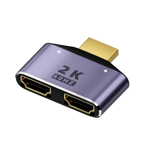 Bộ đầu chia HDMI 1 ra 2 hỗ trợ 2K@60HZ  HL1229 băng thông 8Gbps có đèn led báo tín hiệu tiện lợi