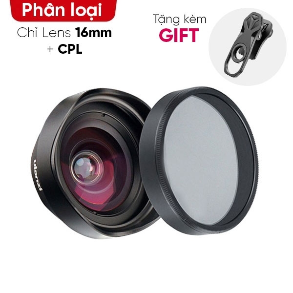 Lens Ulanzi 16mm 4K góc rộng 100 độ - Kèm kính phân cực CPL Filter