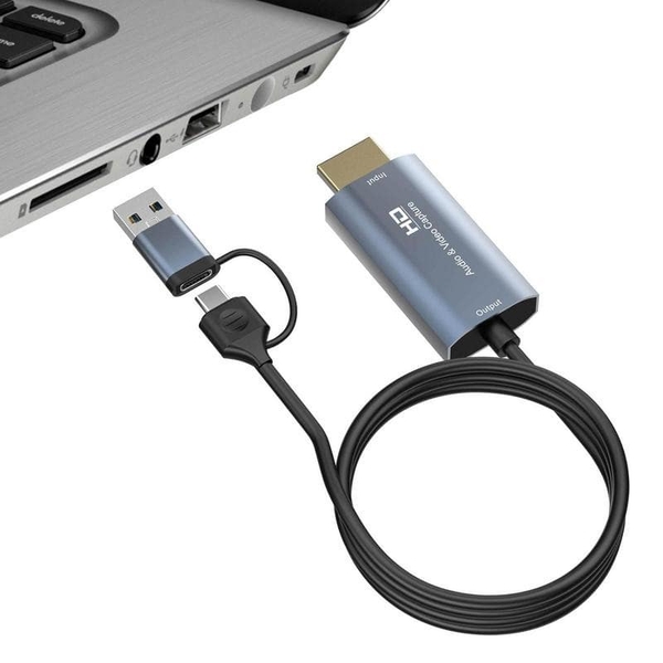 Cap HDMI Video Capture ra cổng USB3.0/Type-C dài 1.8M Model Z36B ghi hình nhanh chóng tiện lợi