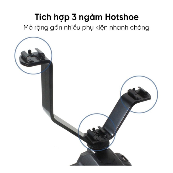 Thanh ngàm mở rộng gắn đèn trợ sáng Micro định hướng cho máy ảnh điện thoại tripod PT24