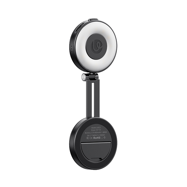 Ulanzi LM23 Black điều chỉnh nhiệt độ màu 2500-8500K Đèn từ tính magsafe tích hợp gương soi Selfie chính hãng