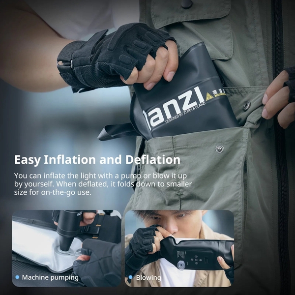 Ulanzi UA20 đèn ống dạng túi khí Bi-color công suất 20W hỗ trợ kết nối từ tính tiện lợi chính hãng