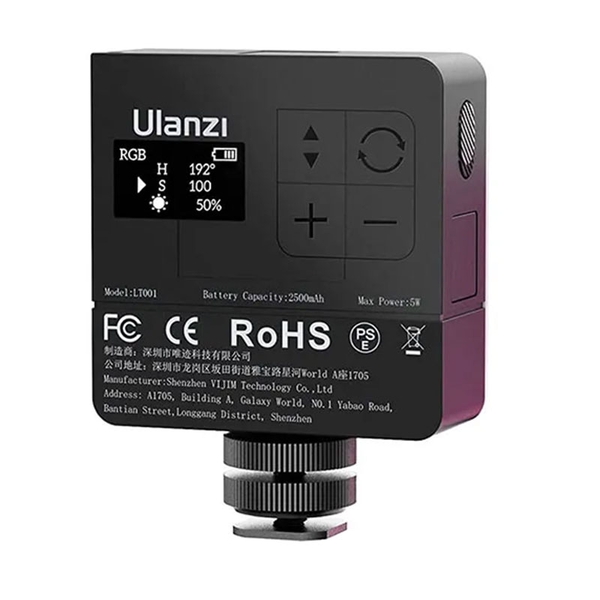 Ulanzi VL49 Pro Rechargeable Mini RGB Light - LT001 kèm tấm tản Diffuser và tản tổ ong