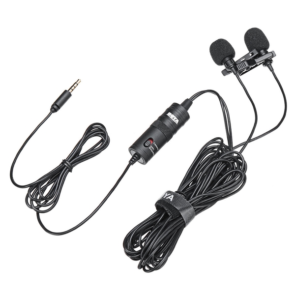 Micro ghi âm gài áo Boya BY M1DM - Dual microphone thu âm cùng lúc