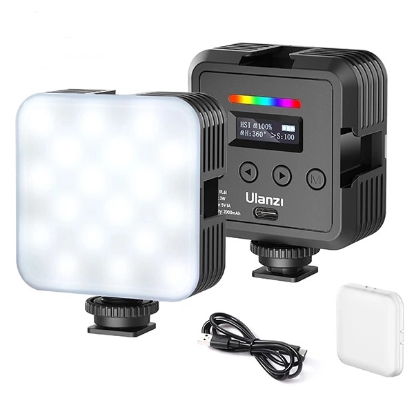 Đèn led RGB Studio Ulanzi VL61 8W Mini Video - Khuếch Tán 3W nhiệt độ 2500K-9000K