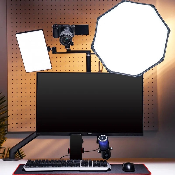 Ulanzi VS01 ngàm chuyển đổi VESA cho màn hình gắn thêm các phụ kiện rời kèm tay Arm và 3 đầu ball chính hãng