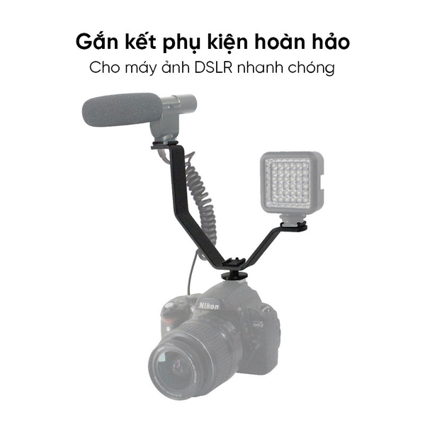 Thanh ngàm mở rộng gắn đèn trợ sáng Micro định hướng cho máy ảnh điện thoại tripod PT24