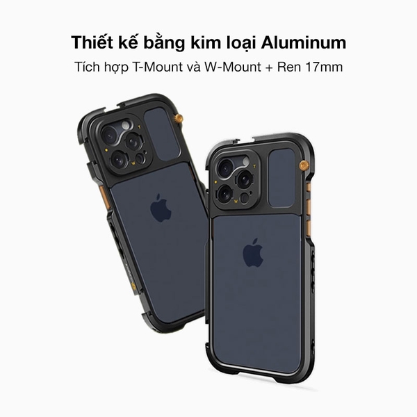 Bộ khung Rig Fotorgear hỗ trợ quay chụp cho iPhone 15 Pro / Promax chuyên nghiệp