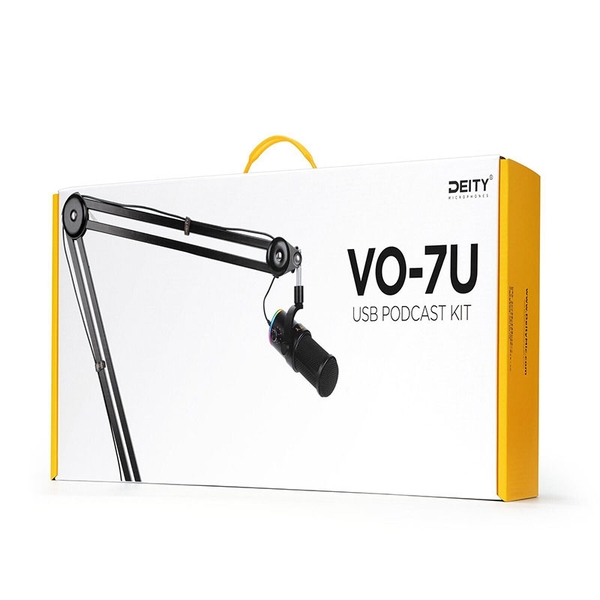 Deity VO-7U Boom Arm Kit USB Dynamic Podcast Microphone with RGB Lights for Game Podcast Stream YouTube (Black)