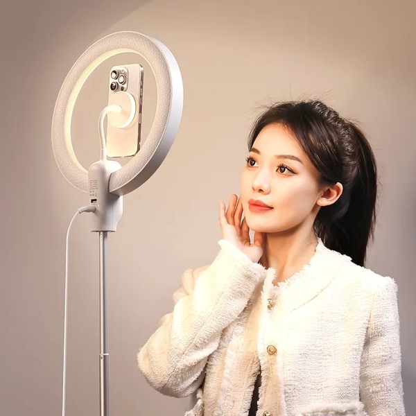 Đèn Ring livestream chuyên nghiệp Ulanzi LT030 tích hợp chân tripod và giá đỡ điện thoại Magsafe