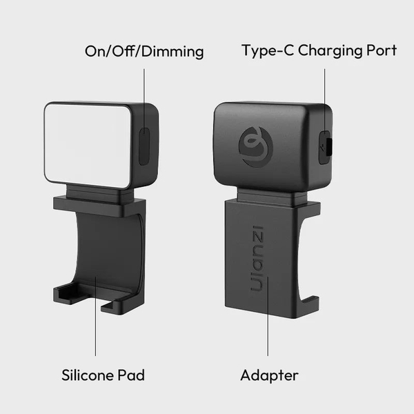 Đèn trợ sáng mini Ulanzi LM001 dành cho DJI Pocket 3 tích hợp pin 500mAh chính hãng