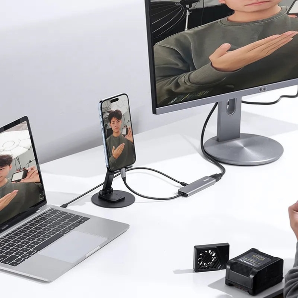 Ulanzi C060 Hub cáp Video Capture Card hỗ trợ Livestream / Record ghi hình D001 4 IN 1 chính hãng