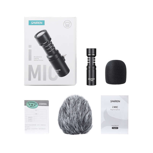 Micro Sairen định hướng shortgun Plug And Play Microphone dành cho điện thoại Smartphone chính hãng