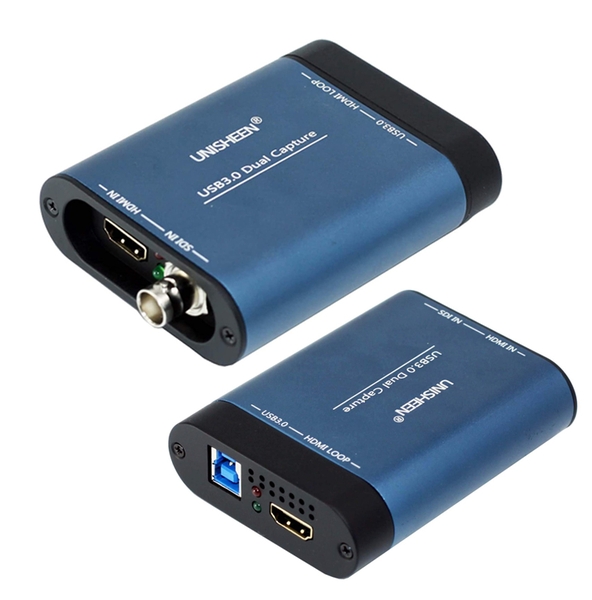 Thiết Bị Capture Livestream Unisheen Dual HDMI/SDI USB 3.0 chính hãng