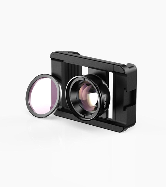 Ống kính Macro cho điện thoại Apexel 100mm + CPL 4K HD - Có kẹp điện thoại đa năng APL-HB100CPL