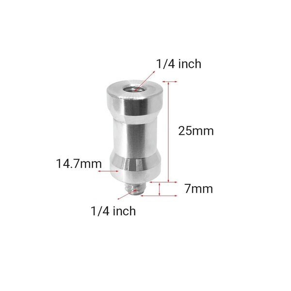 Đầu ốc nối chuyển đổi ren cho chân đèn 1/4 - 3/8inch