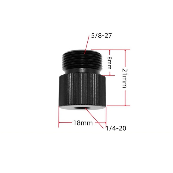 Đầu chuyển đổi ốc vít ren 1/4, 3/8 và 5/8 inch cho máy ảnh full kim loại đen