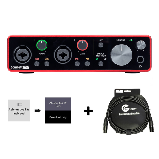 Focusrite Scarlett 2i2 Soundcard thu âm cao cấp chính hãng