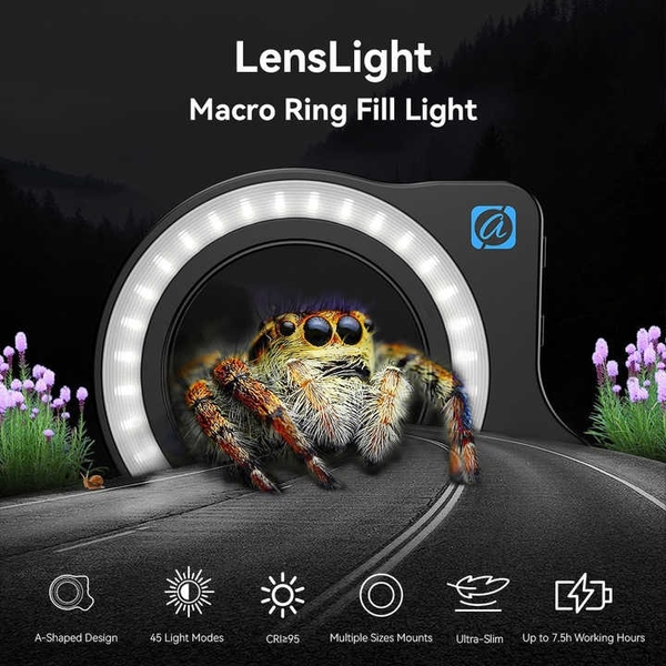 Đèn Ringlight chụp Macro Apexel FL26 LensLight Photography Pocket chính hãng