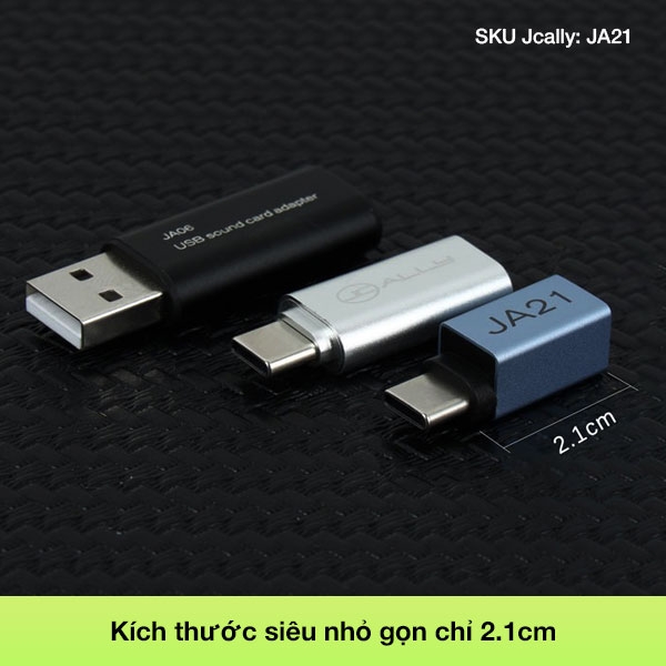 Bộ chuyển đổi giải mã âm thanh JCALLY JA21 Type-C sang 3.5mm - Android/Windows/Linux