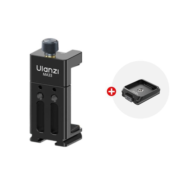 Kẹp điện thoại hợp kim nhôm Ulanzi MA33 tích hợp ngàm coldshoe, ngưỡng kẹp 60 - 95mm chính hãng