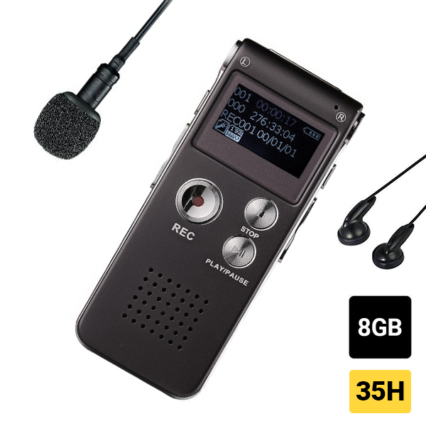 Máy ghi âm siêu nhỏ RV11 8GB - 2 Mic lọc noise