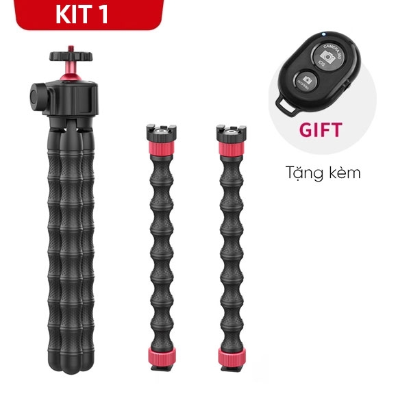 Ulanzi MT-52 Flexible Tripod chân chụp hình bạch tuộc kèm 2 tay mở rộng