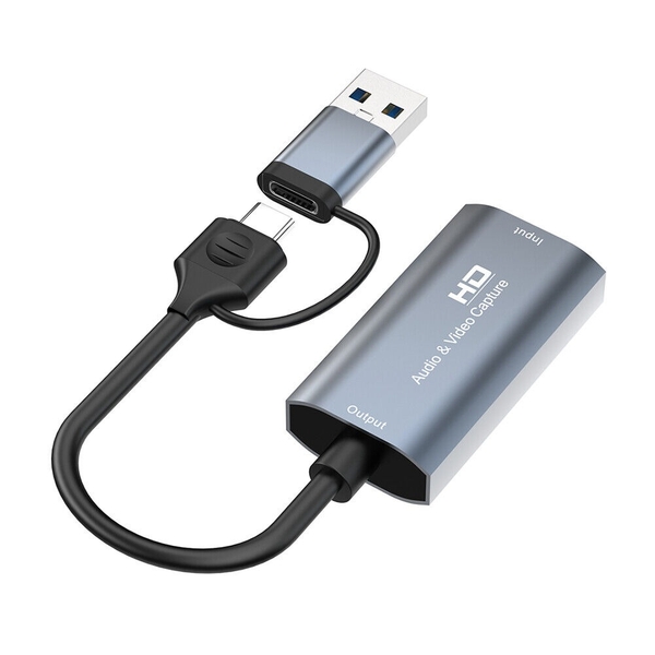 [HDMI Capture] Hub chuyển từ cổng HDMI to Type-C/USB 3.0 hỗ trợ ghi hình nhanh từ Livestream tương thích Full Soft OBS Z29B