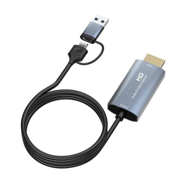 Cap HDMI Video Capture ra cổng USB3.0/Type-C dài 1.8M Model Z36B ghi hình nhanh chóng tiện lợi