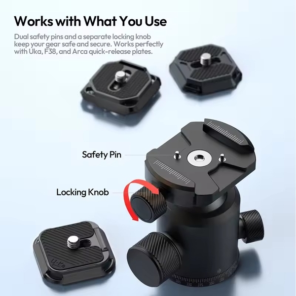 Ulanzi TT30 Chân Tripod du lịch mini tải trọng 3kg tích hợp ngàm tháo lắp nhanh UKA F38 dành cho Sony Nikon Canon Fujifilm Camera