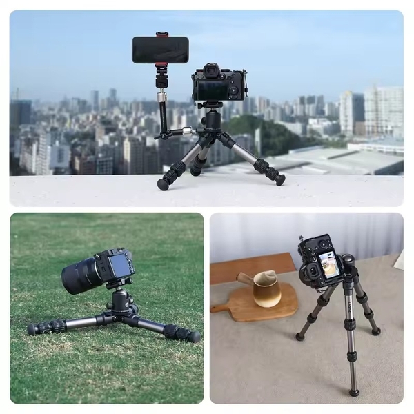 Ulanzi TT30 Chân Tripod du lịch mini tải trọng 3kg tích hợp ngàm tháo lắp nhanh UKA F38 dành cho Sony Nikon Canon Fujifilm Camera
