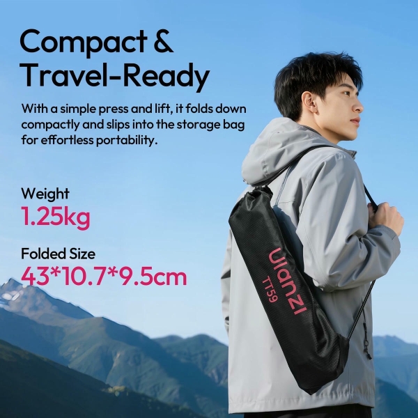 Chân máy ảnh quay phim hỗ trợ chụp Topshot Ulanzi TT-59 Cao 175cm Khả năng tải 10kg chính hãng