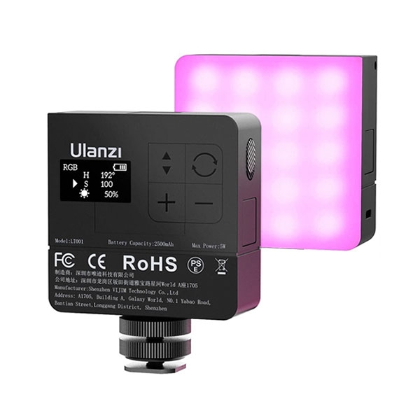 Ulanzi VL49 Pro Rechargeable Mini RGB Light - LT001 kèm tấm tản Diffuser và tản tổ ong