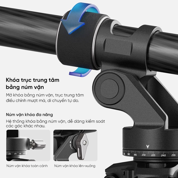 YC Onion Overhead Rig FY56 Adapter mở rộng cột ngang cho Tripod Tako T23