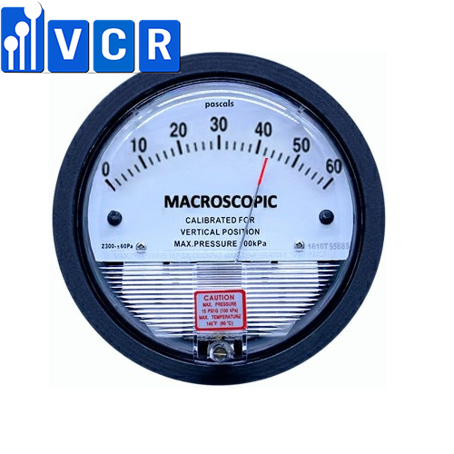 Clean Room Differential Pressure Gauge 0 60 Pa VN Clean Room VCR