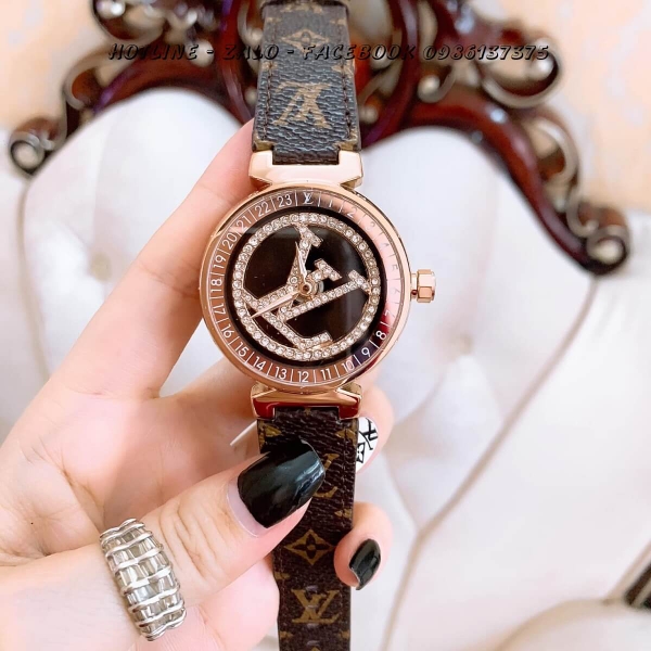 Đồng Hồ Louis Vuitton Nữ Dây Da Mặt Xoay 38mm – Shop Đồng