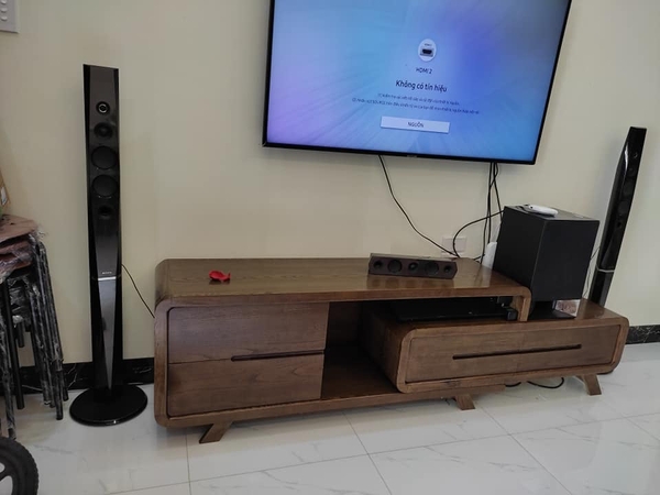 Kệ tivi gỗ tự nhiên hiện đại thay đổi kích thước  KTV04( 180->240cm)