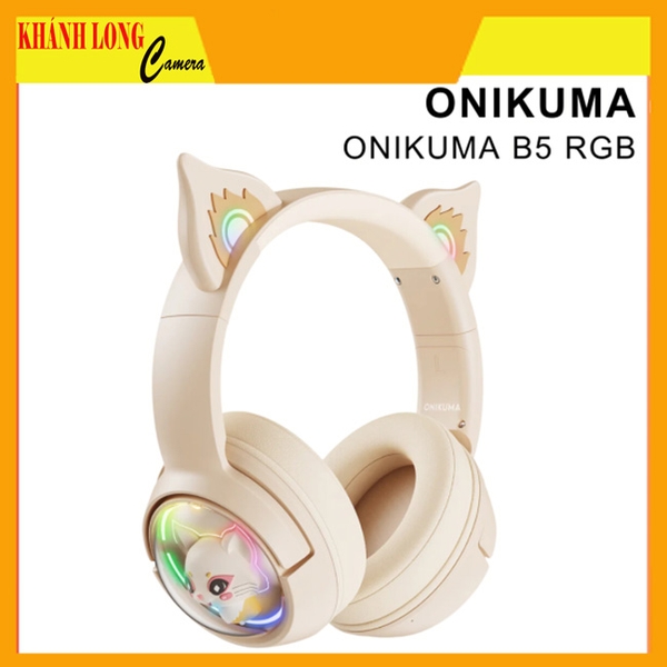 Tai Nghe ONIKUMA B5 RGB – Tai Nghe Chơi Game Không Dây Bluetooth Tai Mèo Đầy Sức Hút