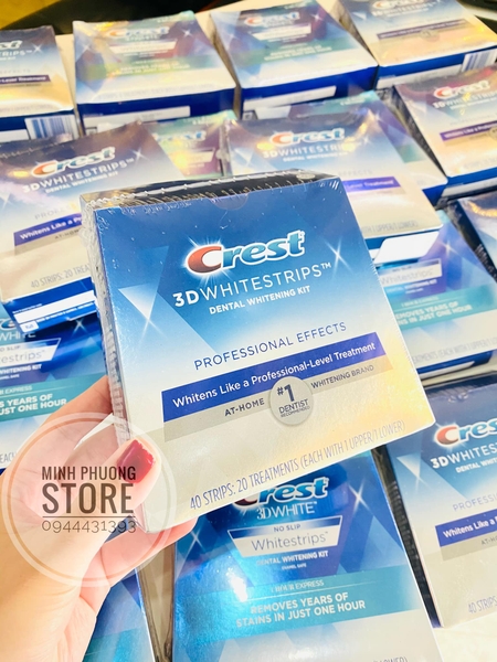 Miếng Dán Trắng Răng Crest 3D White Professional Effects 20 miếng
