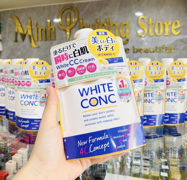 SỮA DƯỠNG THỂ TRẮNG DA White Conc CC Cream Vitamin C 200g.