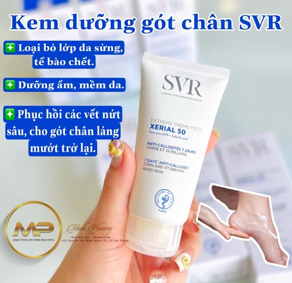 Kem dưỡng da cấp ẩm làm giảm nứt nẻ, chai sần da SVR XERIAL 50 Extreme Creme Pieds