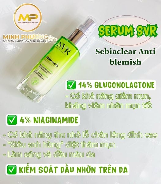 Tinh Chất Giảm Mụn Làm Mờ Thâm Sạm Và Mềm Mịn Da SVR Sebiaclear Serum