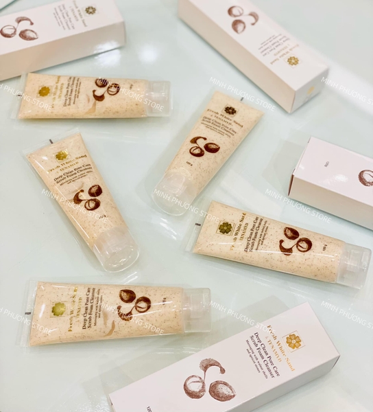 Sữa tẩy tế bào chết da mặt Fresh White Sand Tenamyd Deep Clean Pore Care Scrub Foam Cleanser