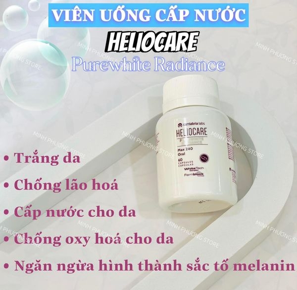 Viên Uống Trắng Da Cao Cấp Heliocare Oral Purewhite Radiance Max 240