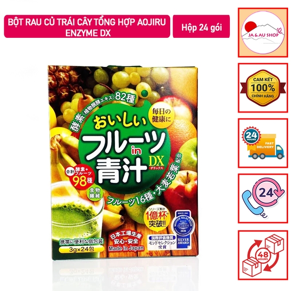 Bột Rau Củ Trái Cây Tổng Hợp Aojiru Enzyme Dx - Hộp 24 Gói