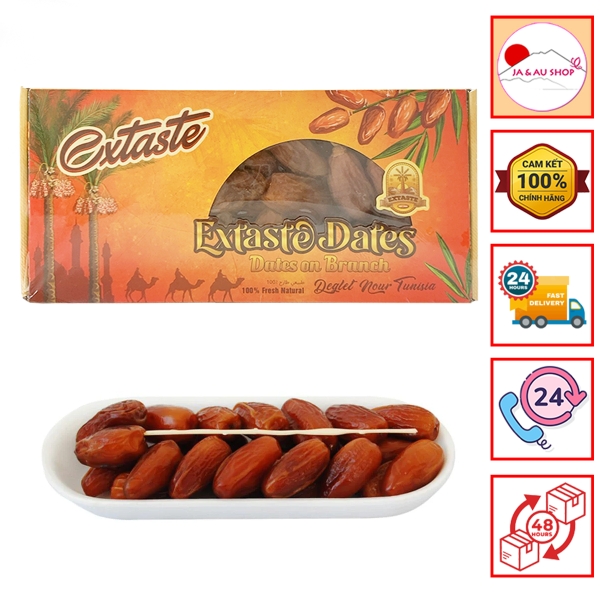 Chà là khô nguyên cành Deglet Nour Tunisia Hộp 500g