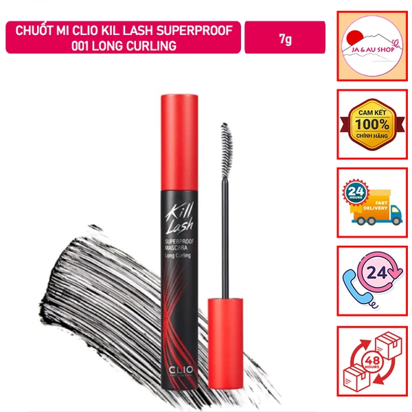 Chuốt Mi Clio Kil Lash Superproof 7g - 001 Long Curling